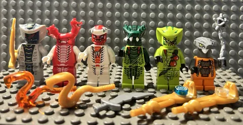 LEGO Ninjago Serpentine Minifigures Lot Of 6 | With Serpentine Staffs, And More!