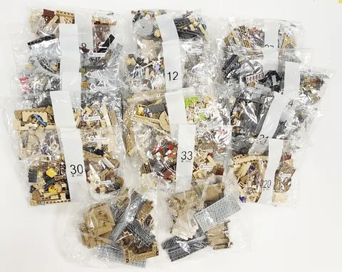 lego 71043 harry potter hogwarts castle Lot Of 24 Sealed Bags & 2 Rock panel bag