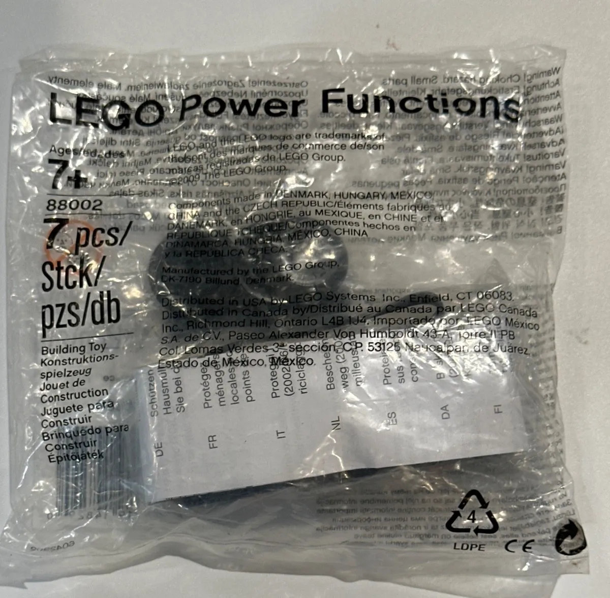 Lego Power Functions Set 88002 Train Motor New/factory Sealed