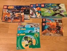 Lego Instruction Books Manuals Lot of 10 Star Wars Mixels Movie Chima