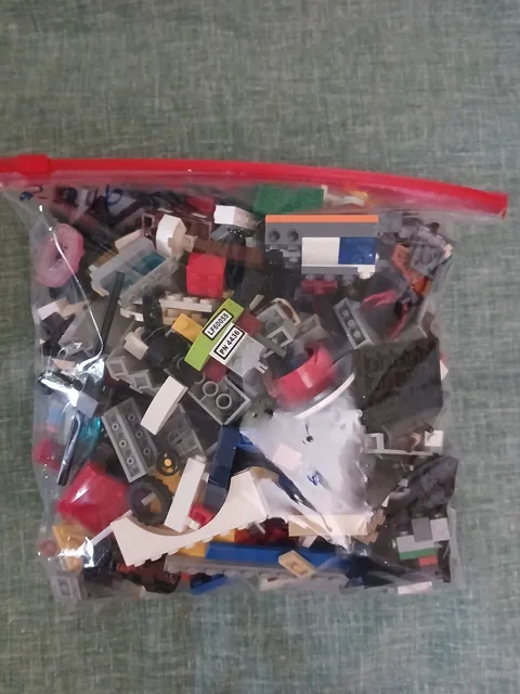LEGO Bulk Lot BAG #2 2.2 LB Mixed Bricks Parts Pieces Wheels No Minifigs