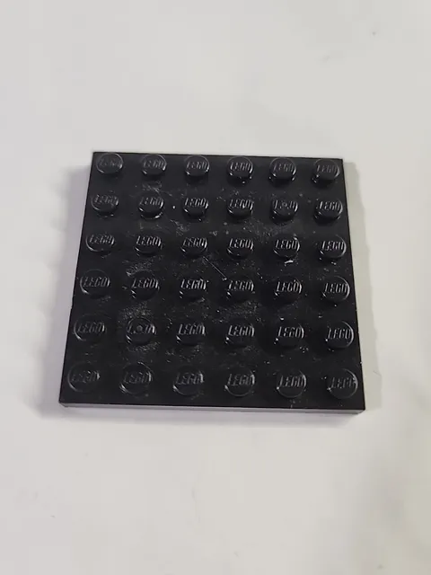 LEGO Parts ● Black Plate 6 x 6 Square ● # 3958 ● QTY 1