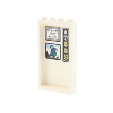 1x LEGO Door Frame 1x4x6 White Plate White Figure Police 57895pb152 60596