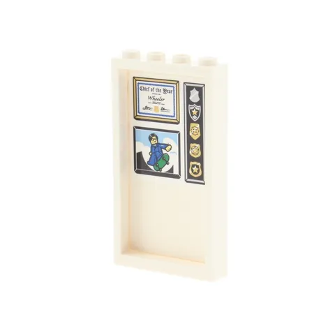 1x LEGO Door Frame 1x4x6 White Plate White Figure Police 57895pb152 60596