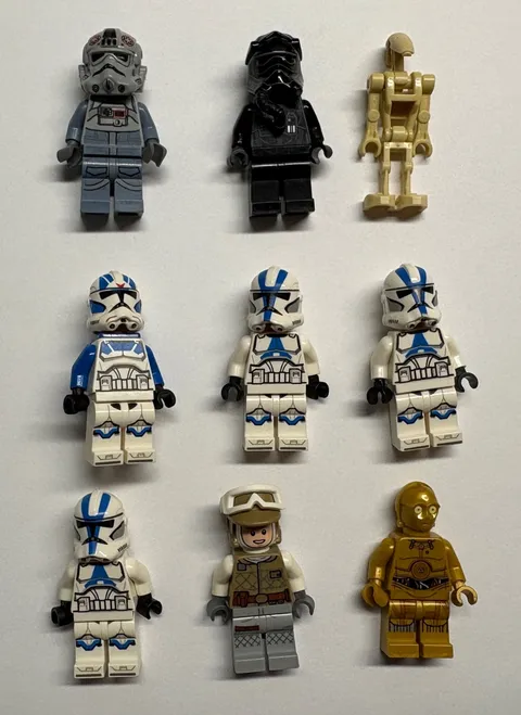 9 Pack LEGO Minifigure Lot Authentic Bulk Collectible Used