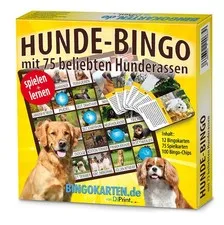 Dog Bingo Game With 75 Of The Most Popular Dog Breeds