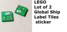LEGO Shipping Label Tiles Lot of 2 Box Tops Sticker Set Global Labels Fragile