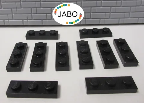 (J7/3/7) LEGO 10x3623 Plate Flat 1x3 Black