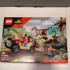 LEGO Jurassic World 76972 Raptor Off-Road Escape Building Toy 285 pcs