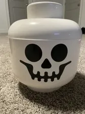 LEGO SKELETON FACE STORAGE /DISPLAY HEAD DISPLAY CONTAINER - 6" DIAMETER