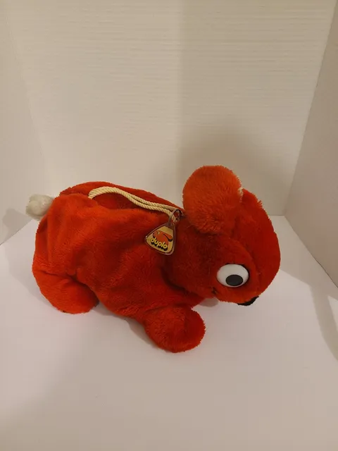 Vintage 1984 Lego Duplo Red Plush Bunny Rabbit Carrier Bag Handle LEGOS Keychain