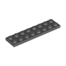 Lego Bricks Parts 10x Dark Stone Grey 2x8 Studded Plate Tile - 4210997 3034 NEW