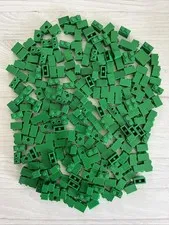 LEGO LOT GREEN 238 PCS 1X2 BRICK  BLOCK VARIETY BUILDING PIECES