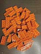 LEGO 3020 Orange 2x4 Plate - 62 Pieces