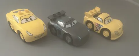 Lego Duplo - Lot Of (3) Jackson Cruz Jeff Gorvette Pixar Race Car Figure Pieces