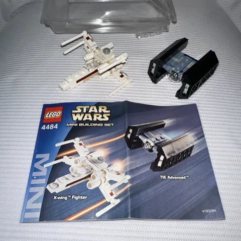 2003 Lucasfilm Lego Star Wars 4484 Mini X-wing Fighter & TIE Advanced Complete