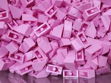 Lego 3040 Bright Pink Qty 208 NEW Slope 45 2 x 1