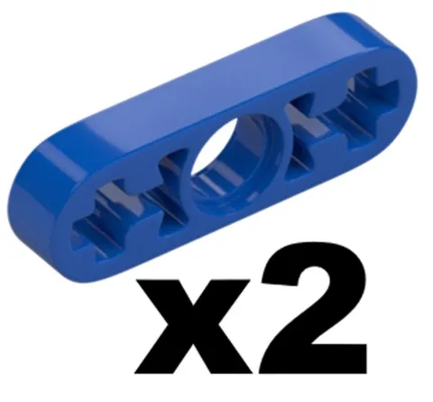 Lego TECHNIC Blue Liftarm Thin 1 x 3 - Axle Holes Qty 2 Part 6632 T1