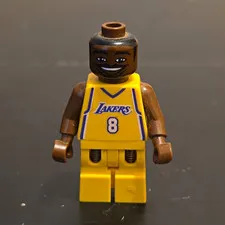 LEGO NBA Basketball Bryant Los Angeles Lakers #8 Minifigure Yellow Uniform