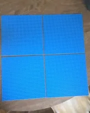 Lego Lot of 4 Blue Studded Baseplates 32x32 peg Building Plates Pre-owned 