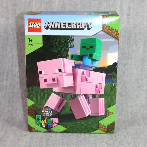 LEGO MINECRAFT 21157 Set BigFig Pig Baby Zombie Series 2 Retired New Sealed 2020