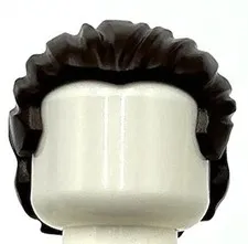 Lego New Dark Brown Minifigure Hair Swept Back with Short Ponytail Part