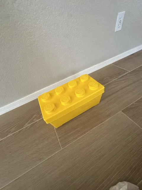 LEGO 8-Stud Stackable Storage Brick Container, Yellow