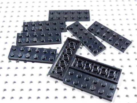 LEGO Lot of 9 Black 2x6 Plates BH