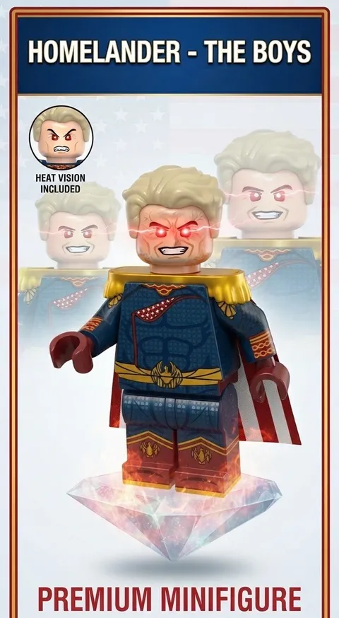 LEGO Homelander The Boys Premium Minifigure Plastic TV Shows w/ Heat Vision