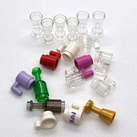 Lego Parts Cup, Mug, Goblet Bottle Minifig Kitchen Food Drink Assorted QTY 19