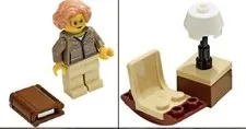 Lego Minifigure hol165 Grandmother - Dark Tan Christmas + Rocking Chair - NIP