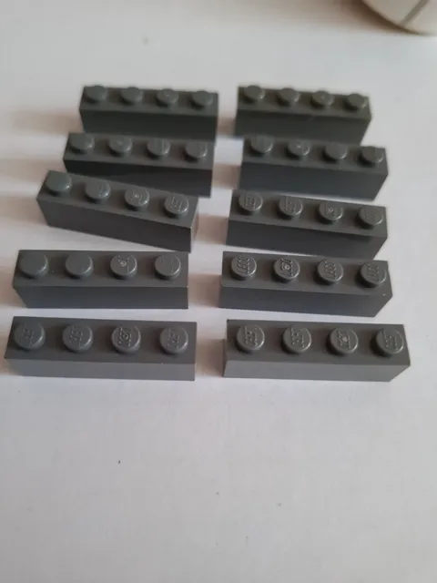 No 288.   10x Lego Basic 1x4 3010 Dark Grey
