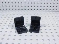 LEGO Lot of 2 Black Chairs Seats Accessory Minifig AZ