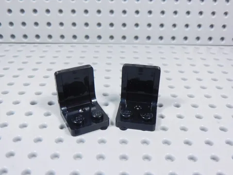 LEGO Lot of 2 Black Chairs Seats Accessory Minifig AZ