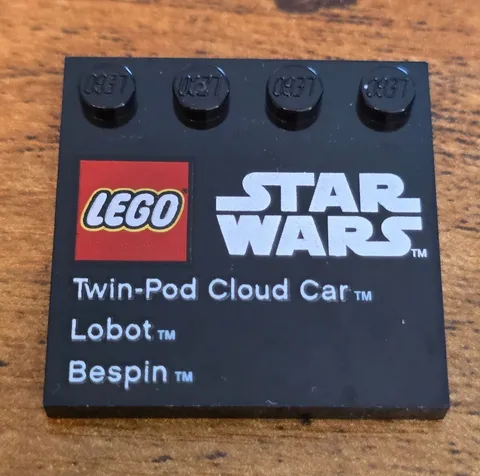 LEGO Star Wars Tile 6179 73142 / Set 9678 Twin-Pod Cloud Car
