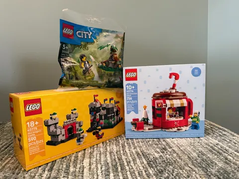 Lego 40775 Mini Knights Castle, 40776 Hot Chocolate Stand, 30665 Baby Gorilla...