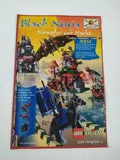 Rare Advertising Flyer Promotional Sheet LEGO System Black Ninja 6088 6083 6045 1999