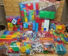 Huge Bulk Lot 11 Pounds 348 Lego Duplo Parts Pieces Vehicles With 23Figures