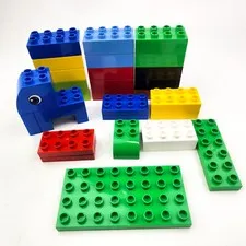 Duplo Lego Bricks Lot of 29 Building Blocks Various sizes & Multicolor
