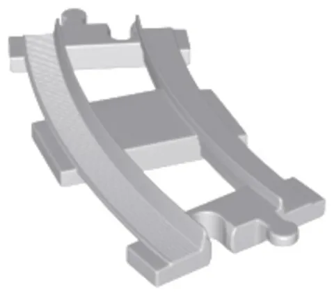 5X 5 Pieces LEGO DUPLO Train Track Light Gray 6378