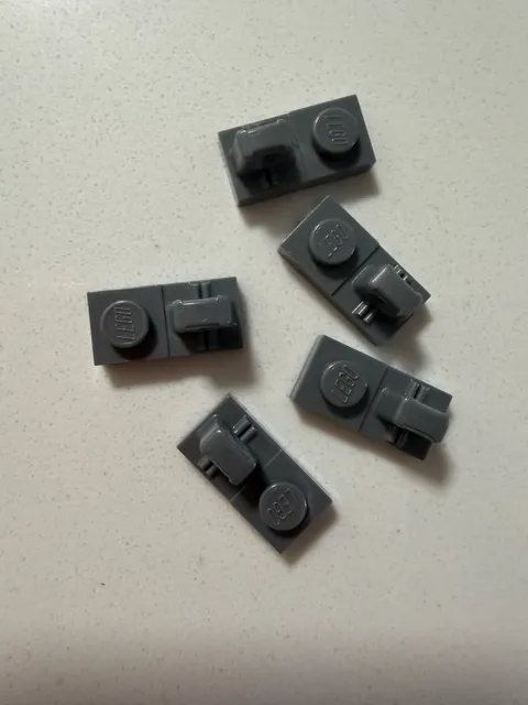LEGO Parts Lot of ~ Dark Bluish Gray Hinge Plate 1 x 2 Locking Finger ~ No 30383