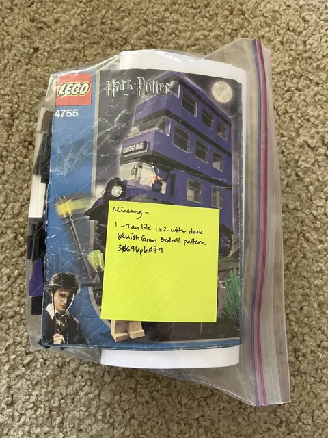 LEGO Harry Potter: Knight Bus (4755) and Manual Incomplete Missing one piece