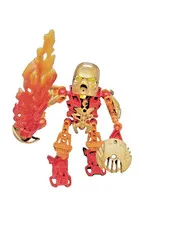 LEGO Bionicle Tahu Stars 7116 with all Golden parts Firesword shield kanohi hau