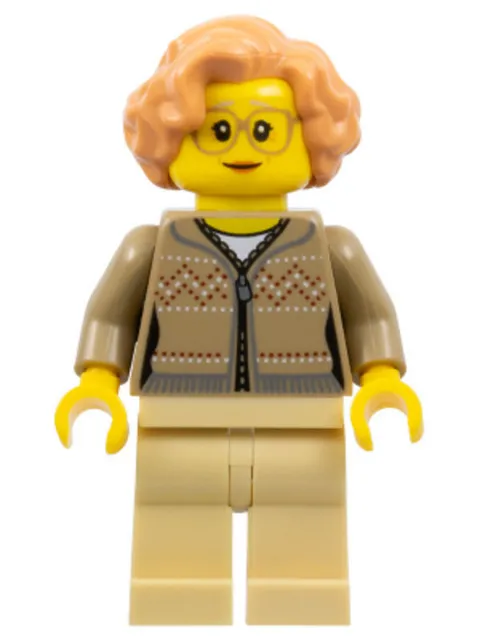 LEGO: Grandmother Dark Tan Fair Isle Sweater (hol165)