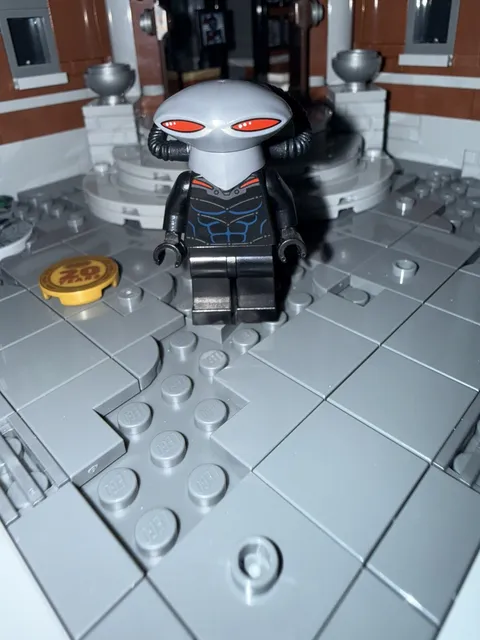 LEGO DC Black Manta Minifigure sh0160 - Flat Silver Helmet 76027 100% LEGO