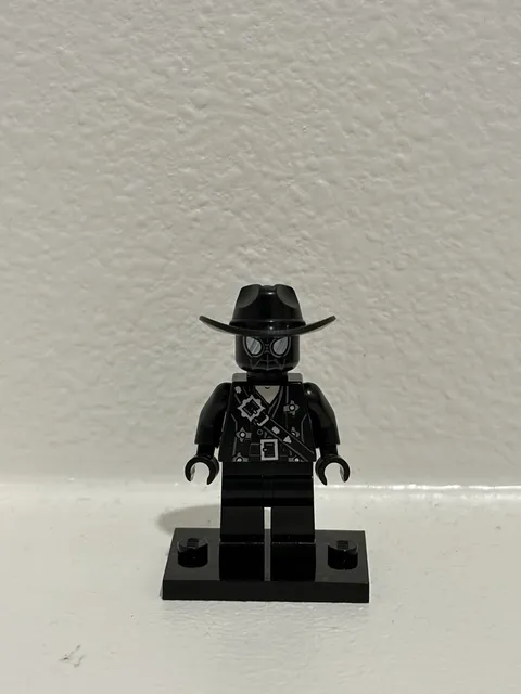 Lego Spider-Man Noir Minifigure Marvel Custom Made Of Rare Genuine Lego Parts