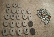LEGO Castle Wall Pieces VTG 80s 90s Lot Parts Pieces Gray 29 Pieces Castle