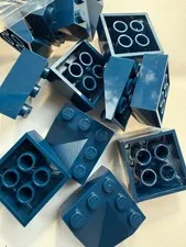 LEGO- NEW-#99301-DARK BLUE-SLOPE 33^ 3 x 3 DOUBLE CONCAVE-5 PIECES