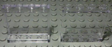 Lego Window Pane 1x4x3 Transparent Glass 2 Pieces
