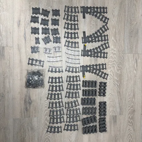 100+ LEGO City Train Track Lot 36 Straight 24 Curved 4 Switch 40+ Flex Tracks